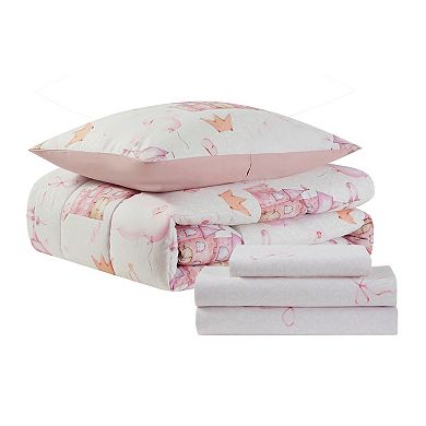 Sweet Home Collection Kid's Fairytale Princess Bed-in-a-Bag Comforter & Sheet Set