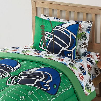 Sweet Home Collection Kid's Football Bed-in-a-Bag Comforter & Sheet Set
