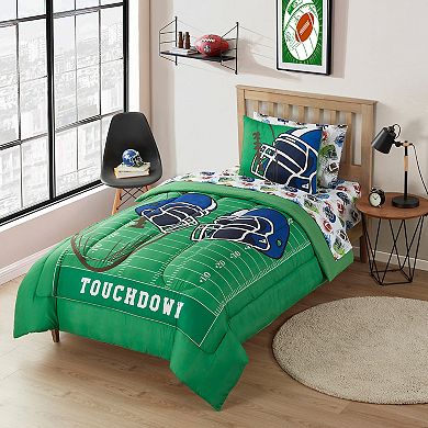 Sweet Home Collection Kid's Football Bed-in-a-Bag Comforter & Sheet Set