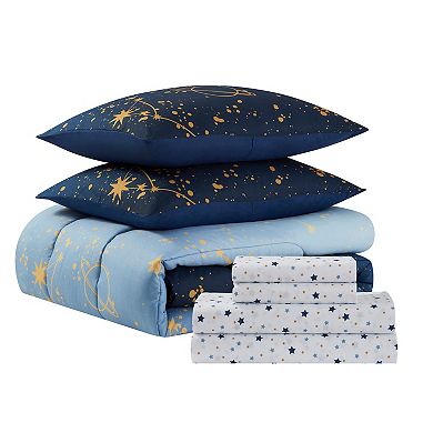 Sweet Home Collection Kid's Galaxy Bed-in-a-Bag Comforter & Sheet Set