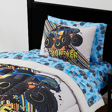 Sweet Home Collection Kid's Monster Truck Bed-in-a-Bag Comforter & Sheet Set