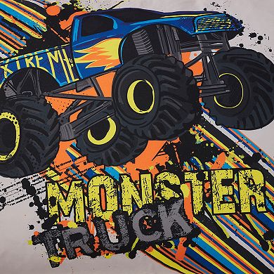 Sweet Home Collection Kid's Monster Truck Bed-in-a-Bag Comforter & Sheet Set