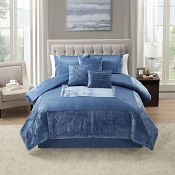 Sweet Home Collection Luna Crushed Velvet Comforter Set