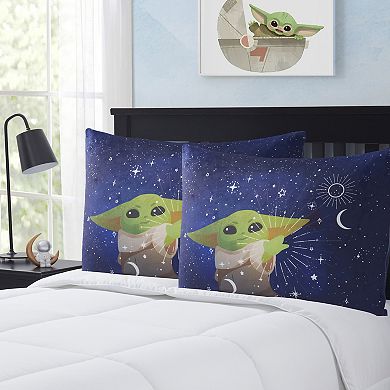 Sweet Home Collection Star Wars Grogu Reversible Bed Pillow 2-Pack Set