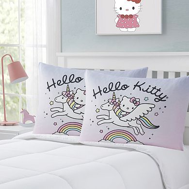 Sweet Home Collection Hello Kitty Reversible Bed Pillow 2-Pack Set