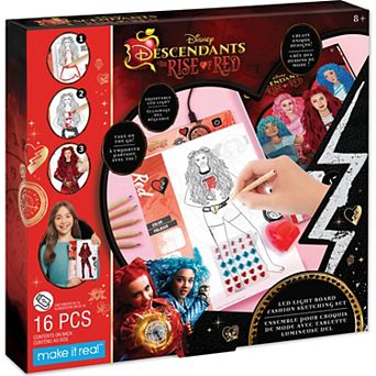 Make It Real: Disney's Descendants 4 Rise Of Red - LED Light Board Fashion Sketching Set