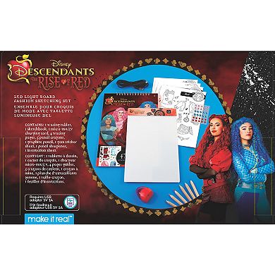 Make It Real: Disney's Descendants 4 Rise Of Red - LED Light Board Fashion Sketching Set