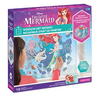Make It Real Disney's The Little Mermaid Ariel: Window Art Mosaic Reusable Puzzle Window Clings