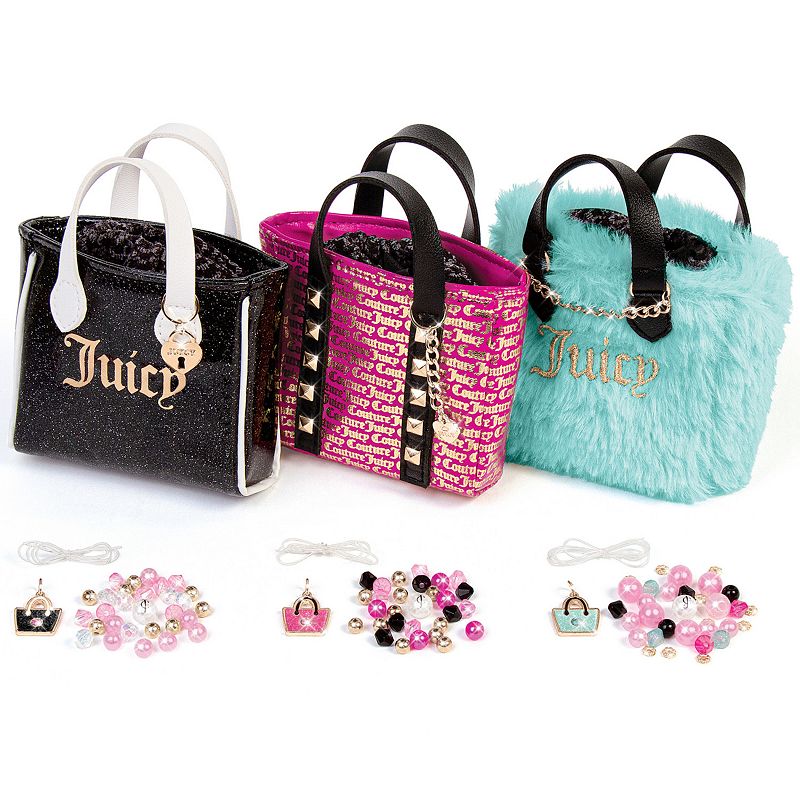 Make It Real: Juicy Couture: Mini Handbag Bracelet Wardrobe DIY Jewelry Kit, Make 3 Charm Bracelets, Multi
