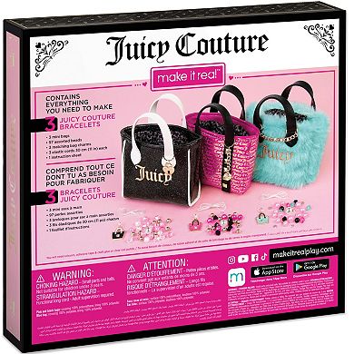 Make It Real: Juicy Couture: Mini Handbag Bracelet Wardrobe DIY Jewelry Kit, Make 3 Charm Bracelets