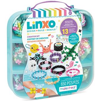 Make It Real: LinXo Creator Set 650 pcs. DIY 13 Projects, Jewelry & Collectible Figures, Design-Build-Rebuild