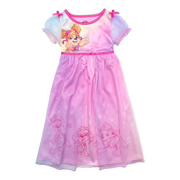Toddler Girls Paw Patrol Rainbow Skye Nightgown, Toddler Girl's, Size: 4T