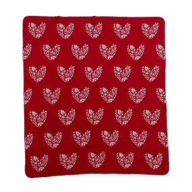 Discover Europe - Made in Portugal The Cotton Edition Floral Heart Throw Blanket