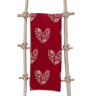 Discover Europe - Made in Portugal The Cotton Edition Floral Heart Throw Blanket