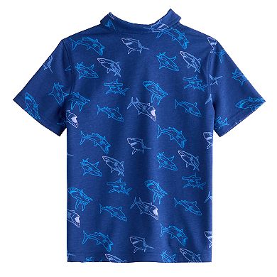 Boys 4-12 Jumping Beans® Allover Print Jersey Polo