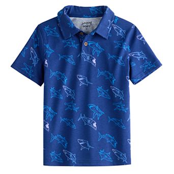 Boys 4-12 Jumping Beans® Allover Print Jersey Polo