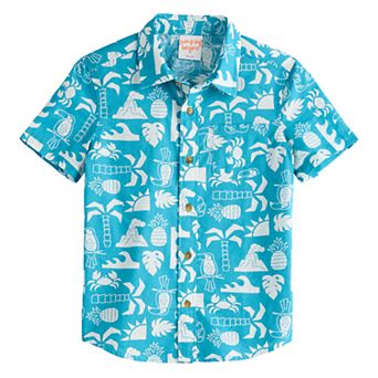 Boys 4-8 Jumping Beans® Short Sleeves Button Down Shirt