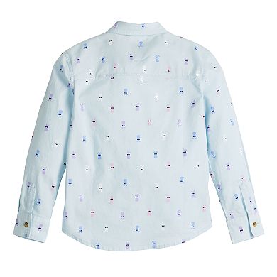 Boys 4-8 Jumping Beans® Long Sleeve Woven Button Down Shirt