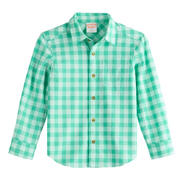 Boys 4-8 Jumping Beans® Long Sleeve Woven Button Down Shirt