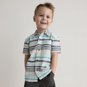 Baby & Toddler Boy Jumping Beans® Short Sleeve Woven Button-Down Shirt