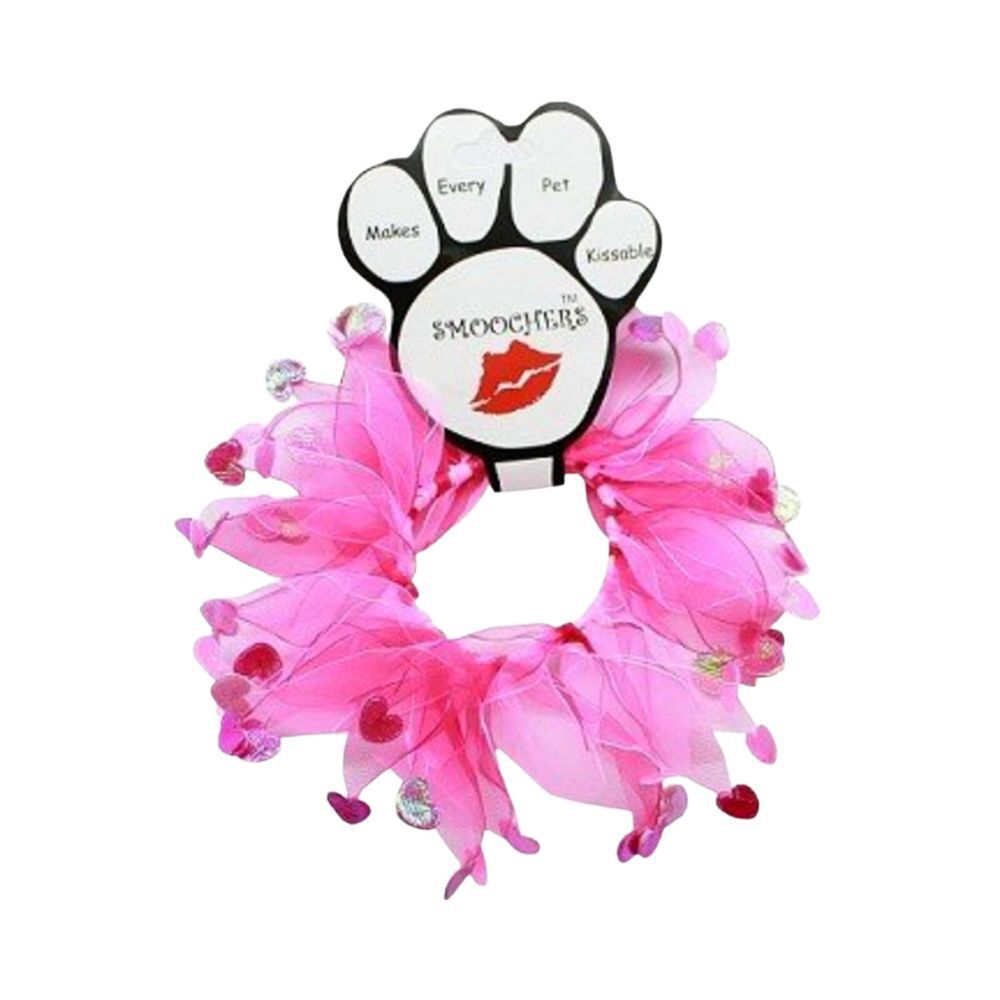 Mirage Hundehalsband Pink Glitzer Mit Herz-Widgets – Auffälliges Halsband In Größe 20 Für Hunde