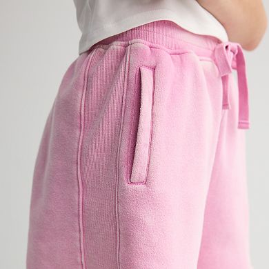 Girls 8-20 eyeshadow Ribbed Fleece Shorts