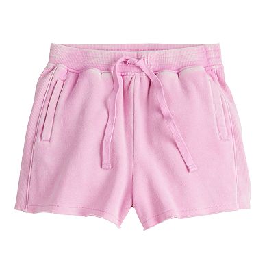 Girls 8-20 eyeshadow Ribbed Fleece Shorts