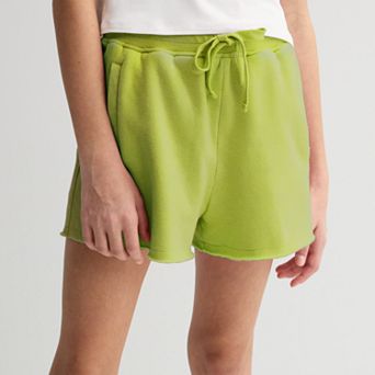 Girls 8-20 eyeshadow Ribbed Fleece Shorts