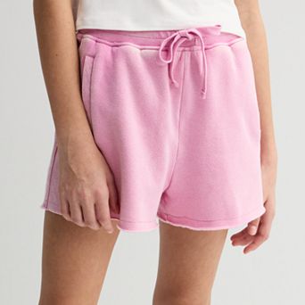 Girls 8-20 eyeshadow Ribbed Fleece Shorts