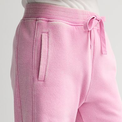 Girls 8-20 eyeshadow Ribbed Wide Leg Fleece Pants