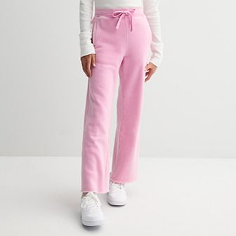 Girls 8-20 eyeshadow Ribbed Wide Leg Fleece Pants