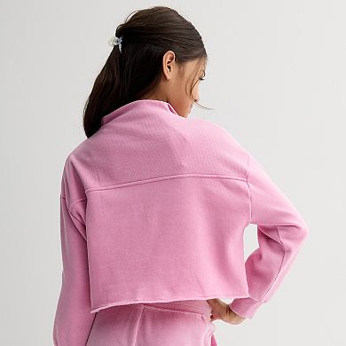 Girls 8-20 eyeshadow Quarter Zip Pullover Sweater