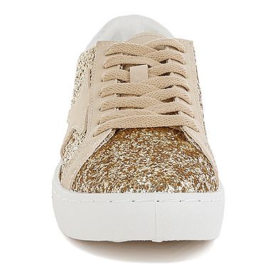 London Rag Shinding Women's Glitter Star Chunky Sneakers