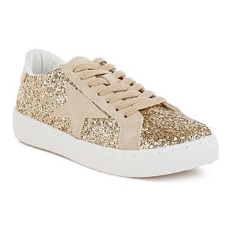 London Rag Shinding Women's Glitter Star Chunky Sneakers