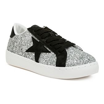 London Rag Shinding Women's Glitter Star Chunky Sneakers