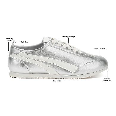London Rag Montek Women's Metallic Lace-Up Sneakers