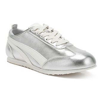London Rag Montek Women's Metallic Lace-Up Sneakers