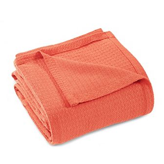SUPERIOR Waffle Weave Honeycomb Knit Cotton Blanket