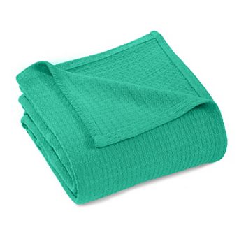 SUPERIOR Waffle Weave Honeycomb Knit Cotton Blanket