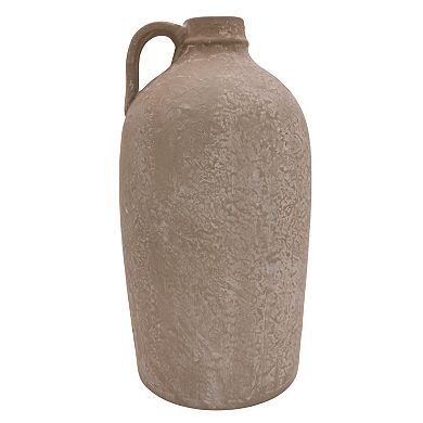Everyday Decor Tan Antiqued Handled Vase