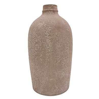 Everyday Decor Tan Antiqued Handled Vase