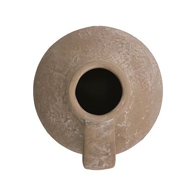 Everyday Decor Tan Antiqued Handled Vase