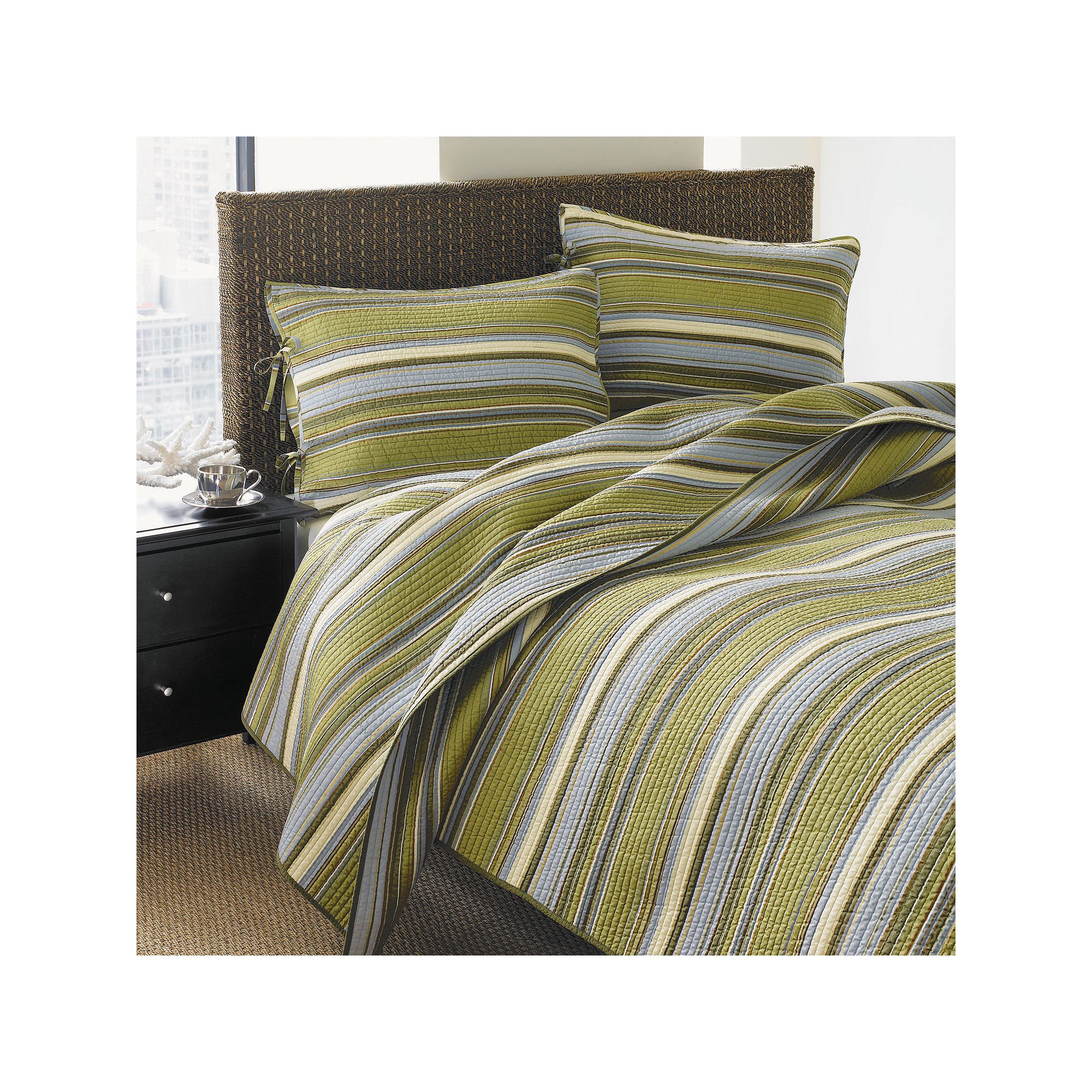 Stone Cottage Fresno Quilt Set, Green