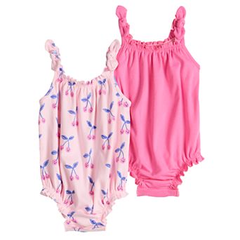 Baby & Toddler Girl Jumping Beans® 2 pk Bubble One-Piece Romper