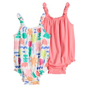 Baby & Toddler Girl Jumping Beans® 2 pk Bubble One-Piece Romper