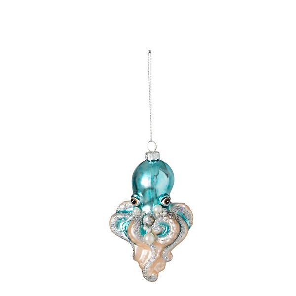 Haven Living 5.75" Iridescent Octopus Christmas Ornament