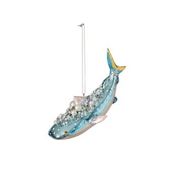 Haven Living 5.75" Iridescent Whale Christmas Ornament