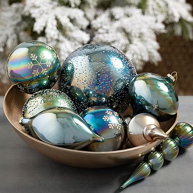 Haven Living 3-pc. Blue Bubble Glass Ornament Set