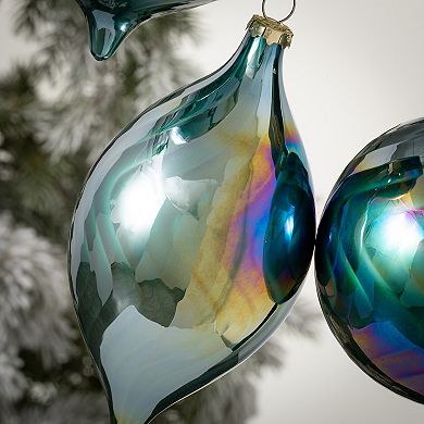Haven Living 3-pc. Blue Bubble Glass Ornament Set