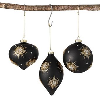 Haven Living 3 pc Starburst Christmas Ornament Set